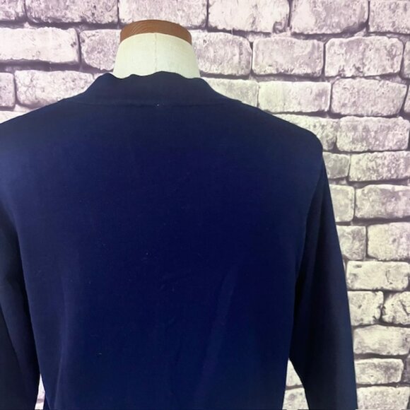 Betty Says Blue 3/4 Sleeve No Close Cardigan Sweater Size L - Picture 5 of 8